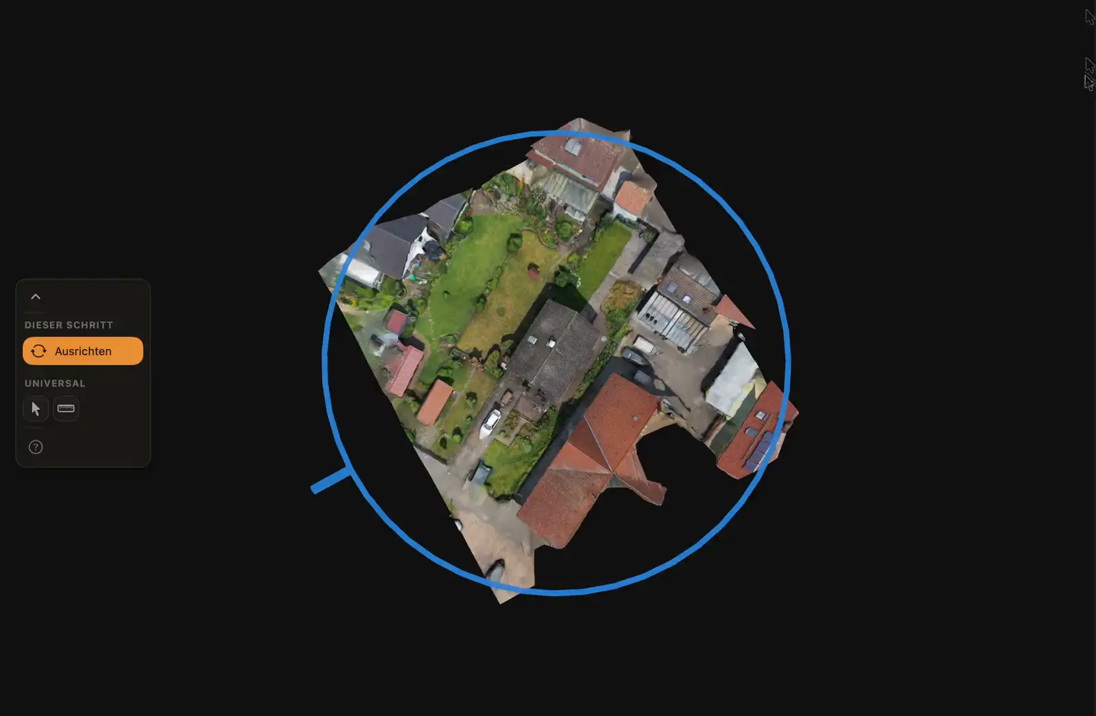 Schritt Gebäude im 3D-Planer: das eingelesene Gebäudemodell dreht sich unter den Sonnenbahnen von 6 bis 20 Uhr.